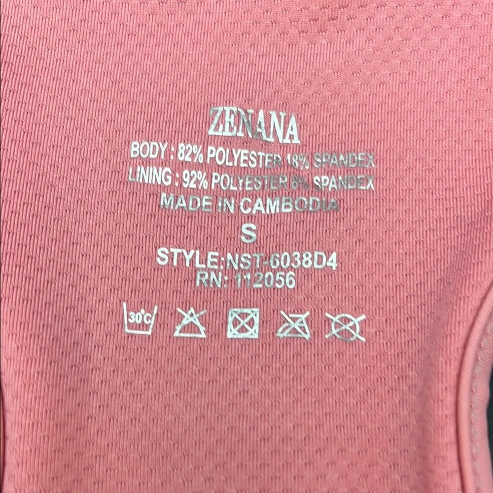 Zenana Coral Racerback Sports Bra - Picture 2 of 4